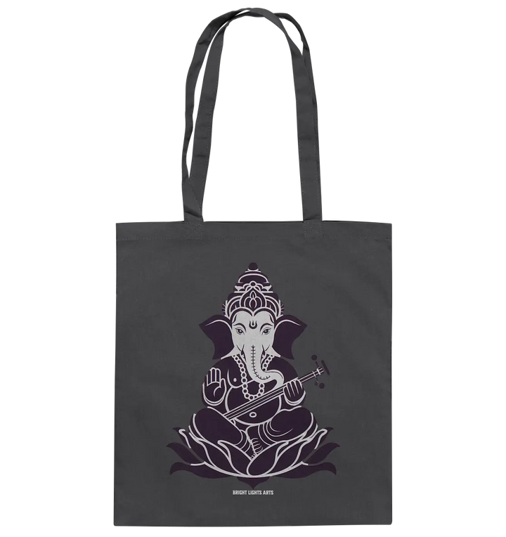 Stilisierte Ganesha-Meditation – Göttliche Harmonie - Baumwolltasche Bright Lights Arts
