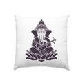 Stilisierte Ganesha-Meditation – Göttliche Harmonie - Kissen 40x40cm Bright Lights Arts