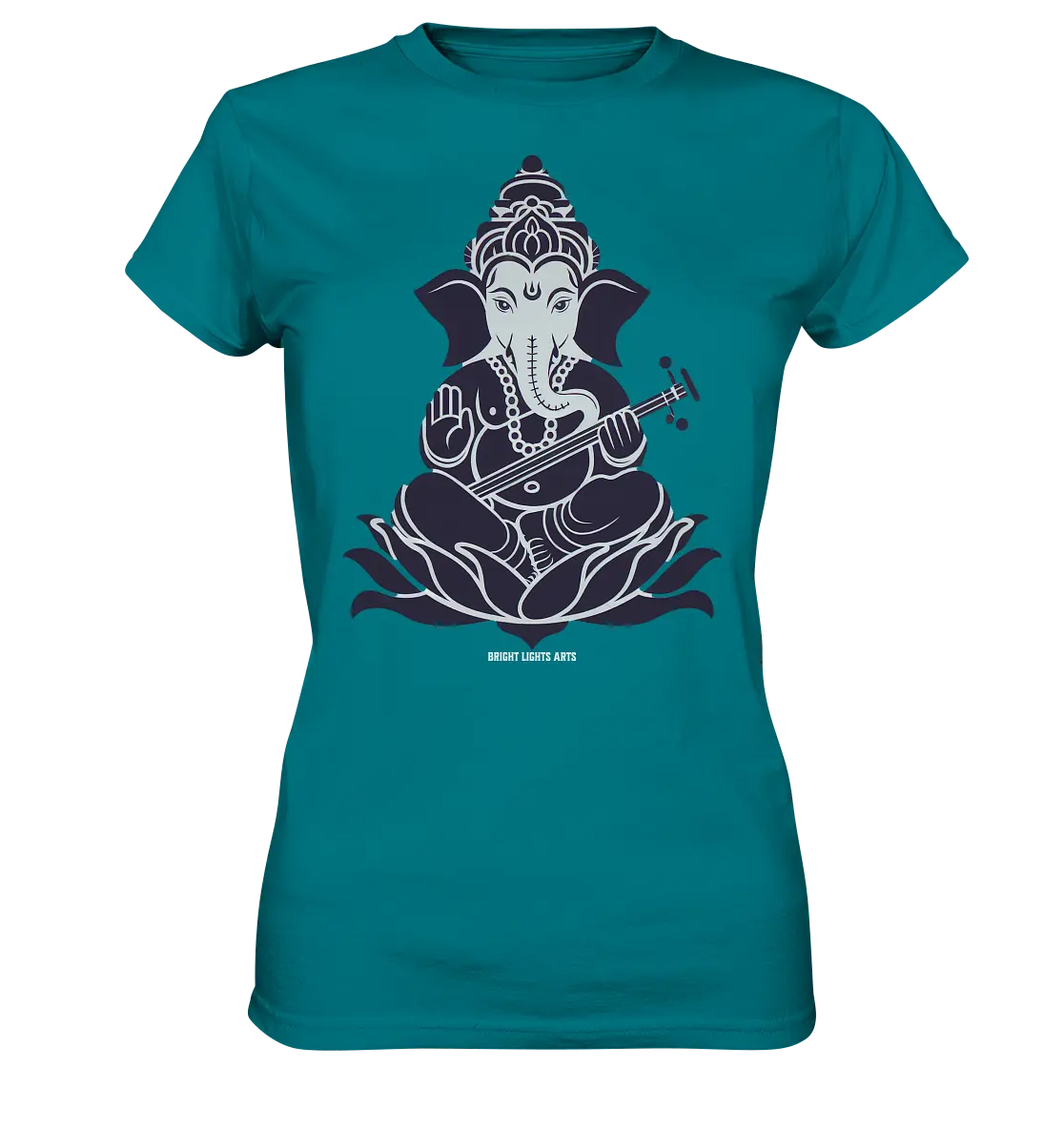 Stilisierte Ganesha-Meditation – Göttliche Harmonie - Ladies Premium Shirt Bright Lights Arts