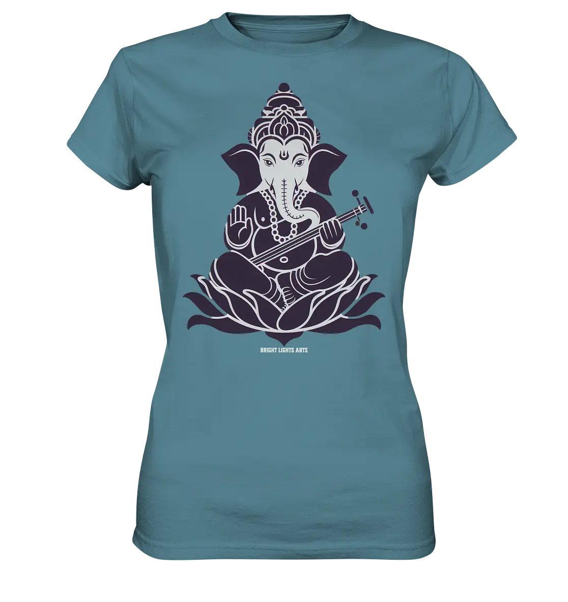 Stilisierte Ganesha-Meditation – Göttliche Harmonie - Ladies Premium Shirt Bright Lights Arts