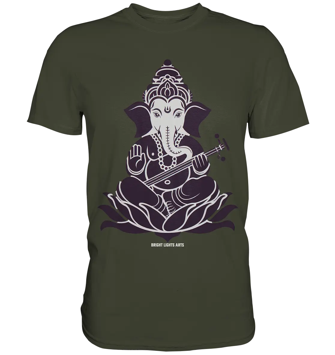 Stilisierte Ganesha-Meditation – Göttliche Harmonie - Premium Shirt Bright Lights Arts