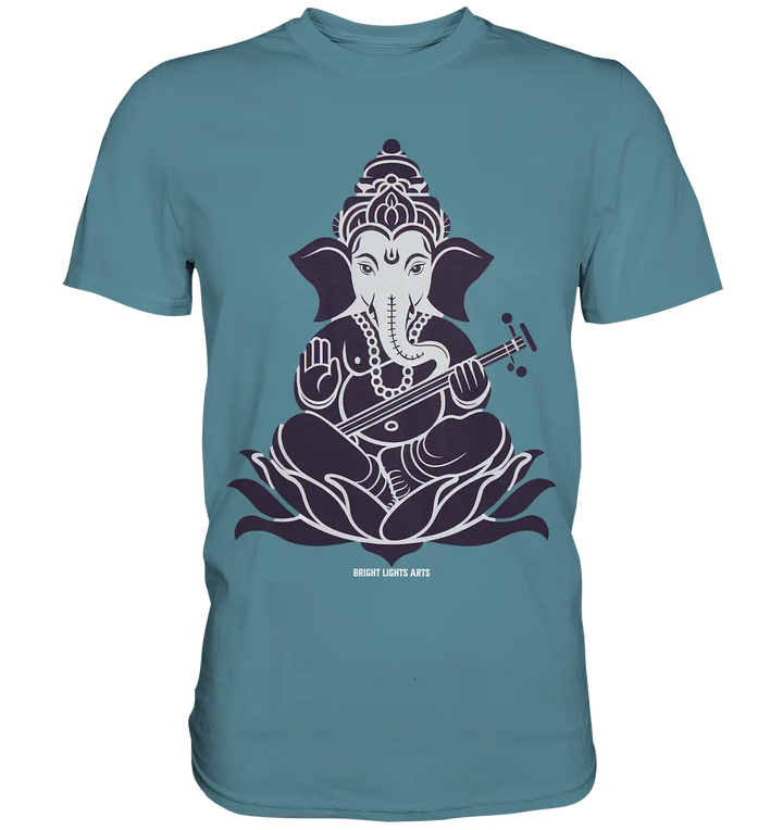 Stilisierte Ganesha-Meditation – Göttliche Harmonie - Premium Shirt Bright Lights Arts