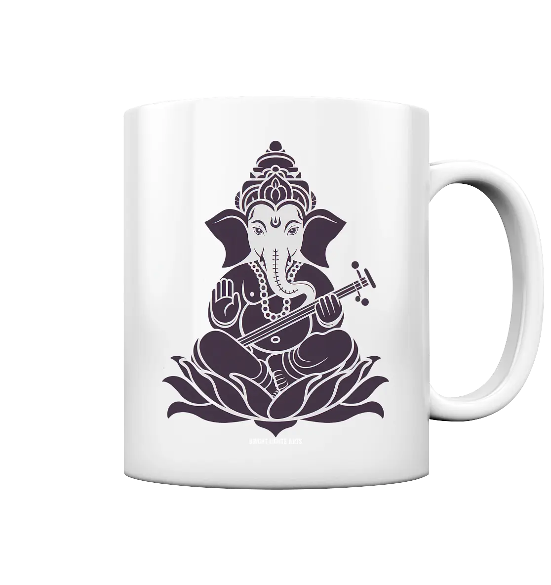 Stilisierte Ganesha-Meditation – Göttliche Harmonie - Tasse glossy Bright Lights Arts