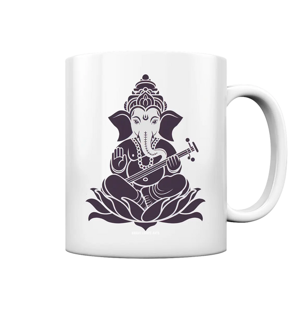 Stilisierte Ganesha-Meditation – Göttliche Harmonie - Tasse glossy Bright Lights Arts