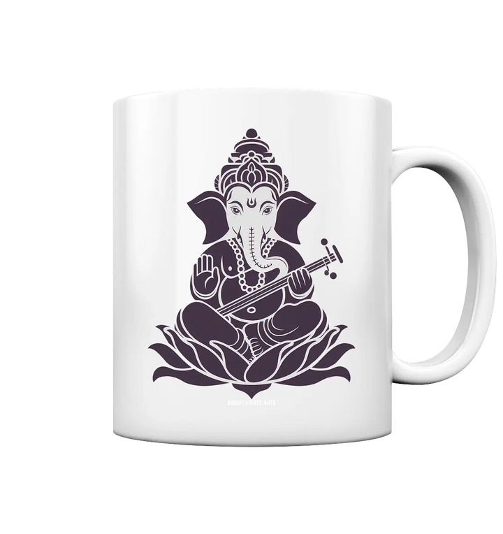 Stilisierte Ganesha-Meditation – Göttliche Harmonie - Tasse glossy Bright Lights Arts