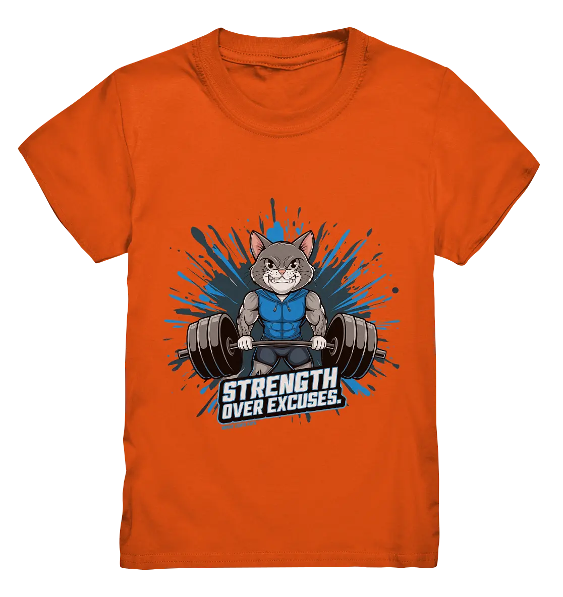 Strength Over Excuses - Fitness & Katzenpower - Kids Premium Shirt Bright Lights Arts