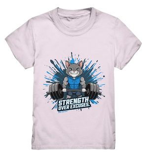 Strength Over Excuses - Fitness & Katzenpower - Kids Premium Shirt Bright Lights Arts