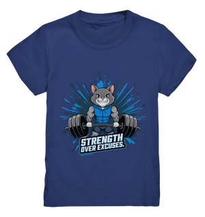 Strength Over Excuses - Fitness & Katzenpower - Kids Premium Shirt Bright Lights Arts