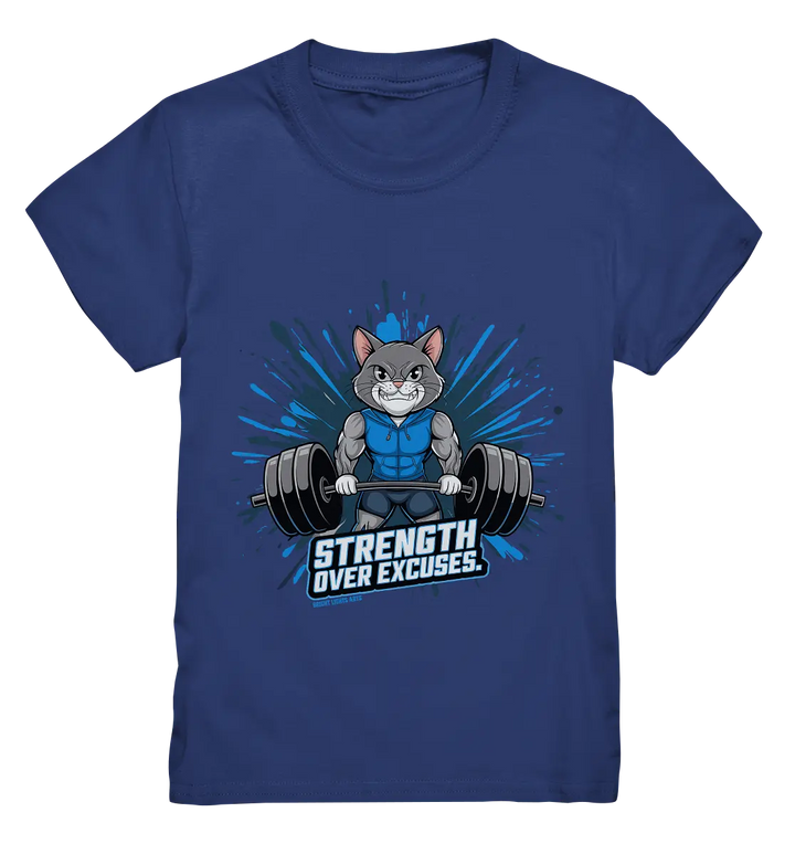 Strength Over Excuses - Fitness & Katzenpower - Kids Premium Shirt Bright Lights Arts