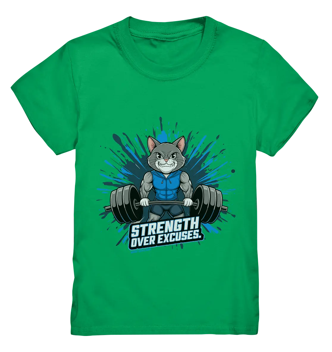 Strength Over Excuses - Fitness & Katzenpower - Kids Premium Shirt Bright Lights Arts
