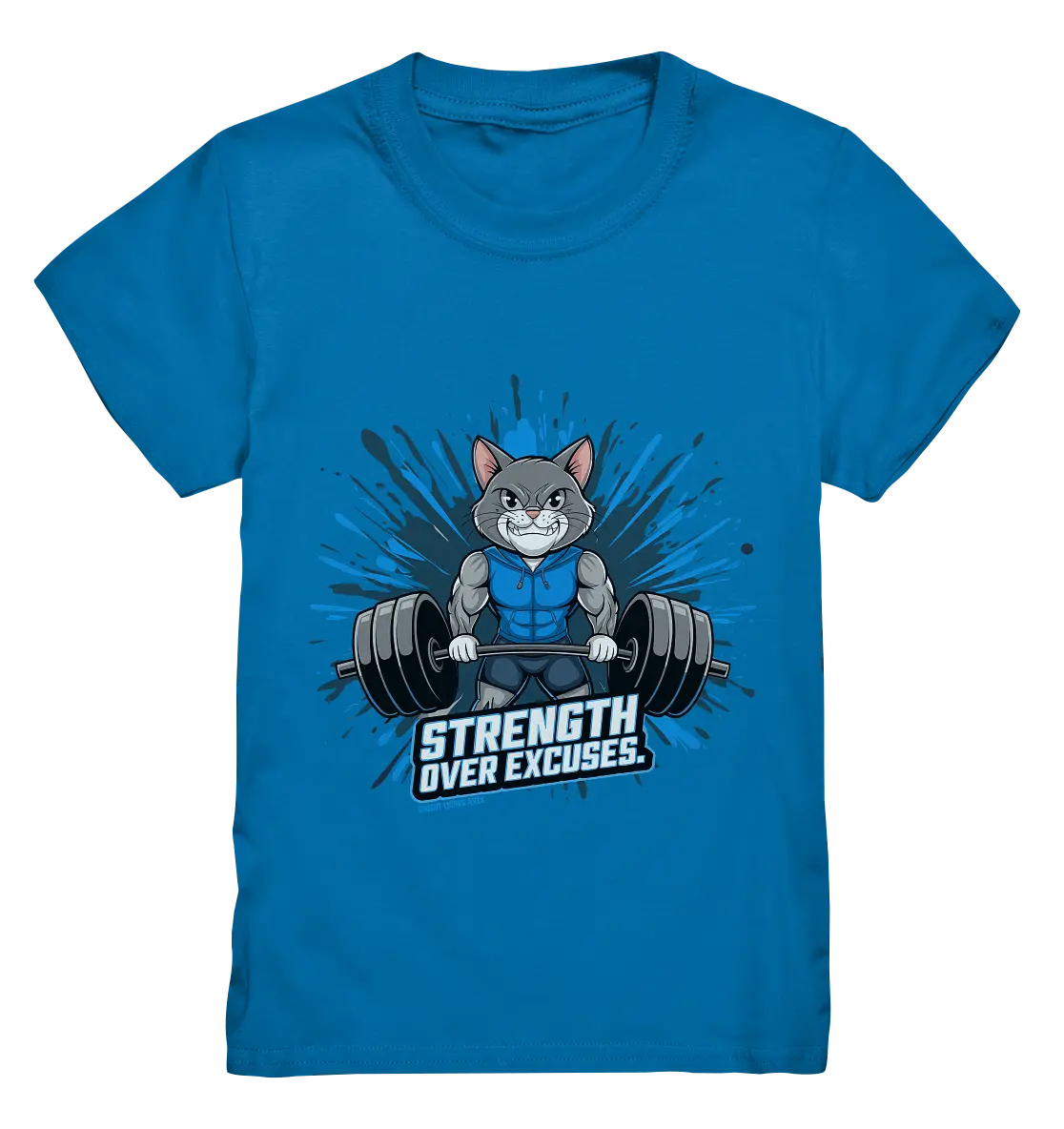 Strength Over Excuses - Fitness & Katzenpower - Kids Premium Shirt Bright Lights Arts