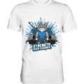 Strength Over Excuses - Fitness & Katzenpower - Premium Shirt Bright Lights Arts