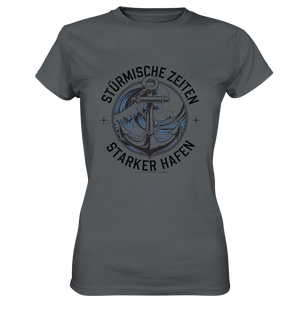 Stürmische Zeiten - Starker Hafen - Ladies Premium Shirt Bright Lights Arts
