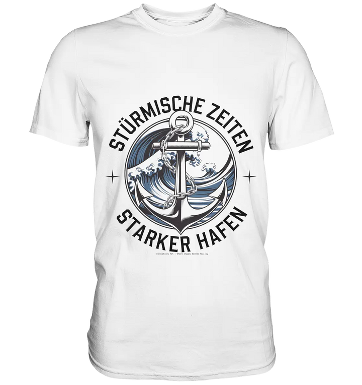 Stürmische Zeiten - Starker Hafen - Premium Shirt Bright Lights Arts