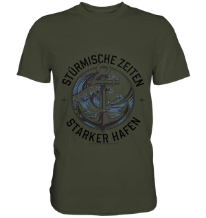 Stürmische Zeiten - Starker Hafen - Premium Shirt Bright Lights Arts