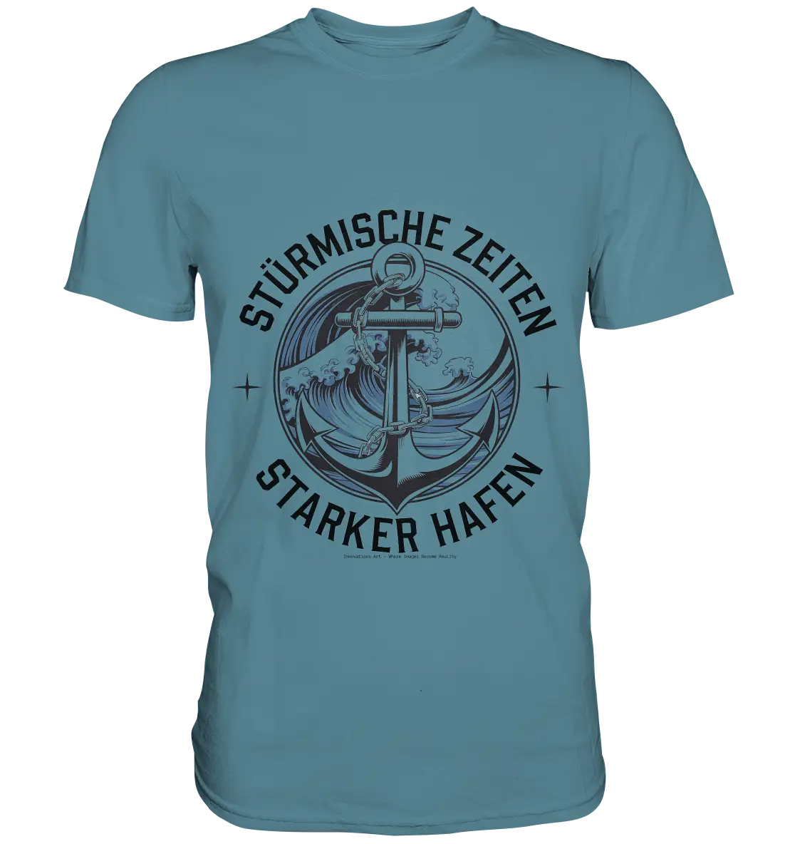 Stürmische Zeiten - Starker Hafen - Premium Shirt Bright Lights Arts