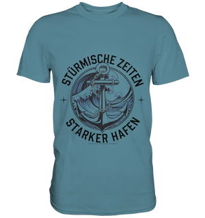 Stürmische Zeiten - Starker Hafen - Premium Shirt Bright Lights Arts