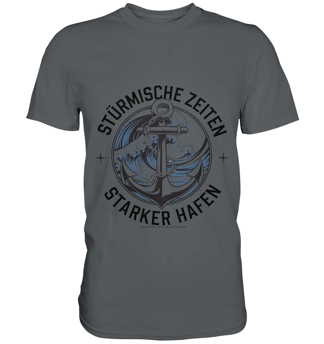 Stürmische Zeiten - Starker Hafen - Premium Shirt Bright Lights Arts