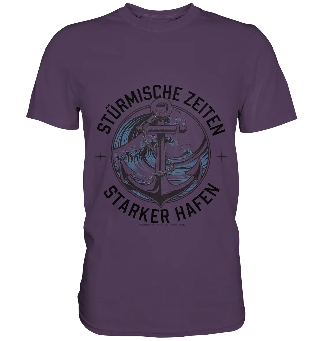 Stürmische Zeiten - Starker Hafen - Premium Shirt Bright Lights Arts