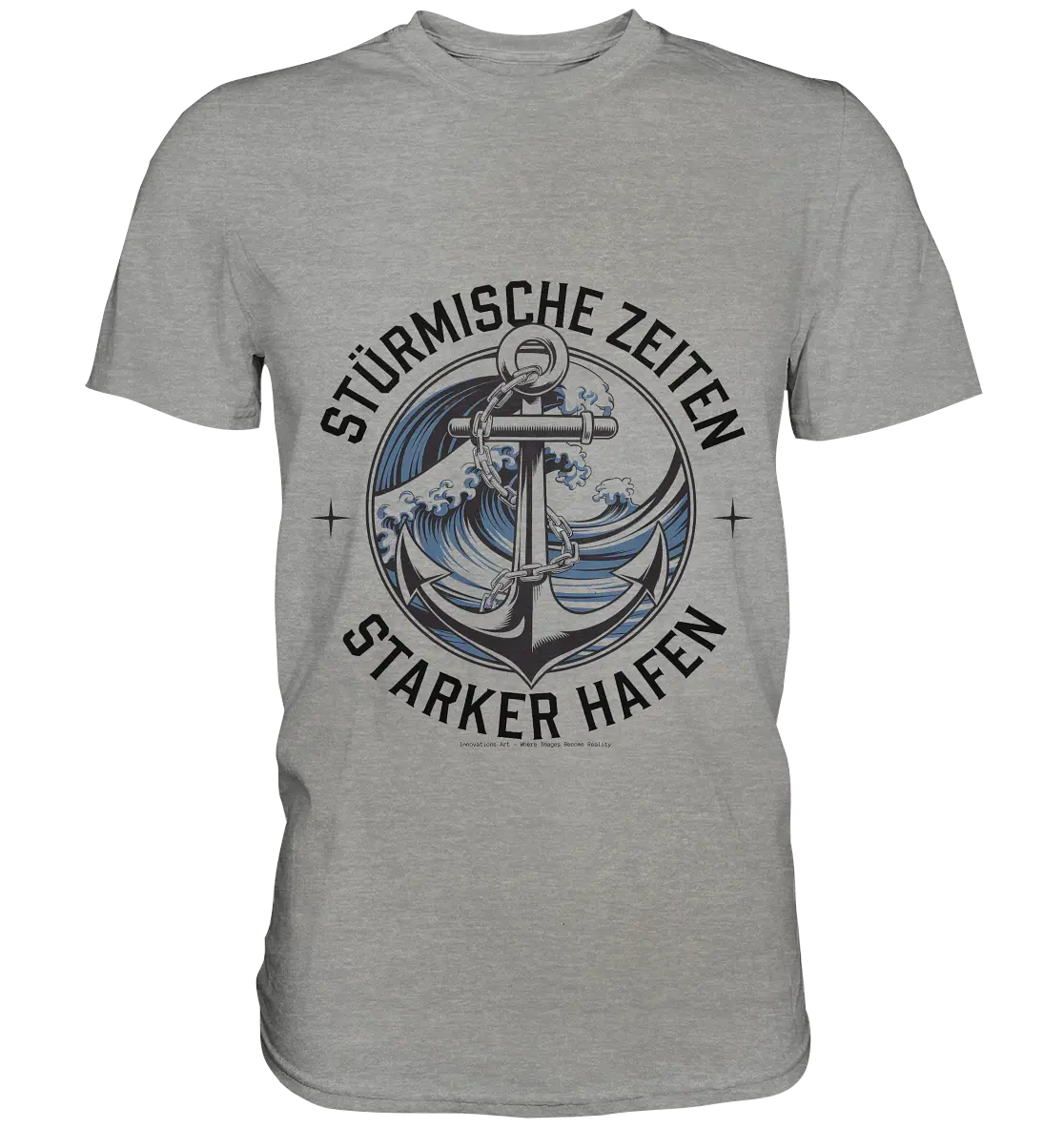 Stürmische Zeiten - Starker Hafen - Premium Shirt Bright Lights Arts