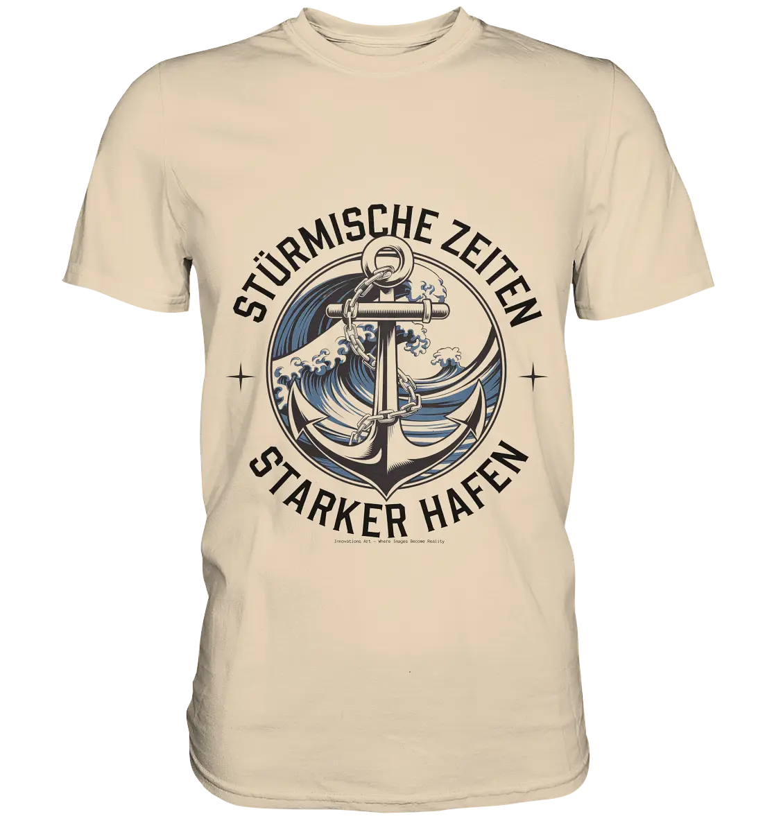 Stürmische Zeiten - Starker Hafen - Premium Shirt Bright Lights Arts