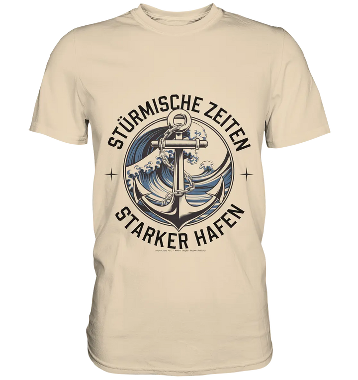 Stürmische Zeiten - Starker Hafen - Premium Shirt Bright Lights Arts