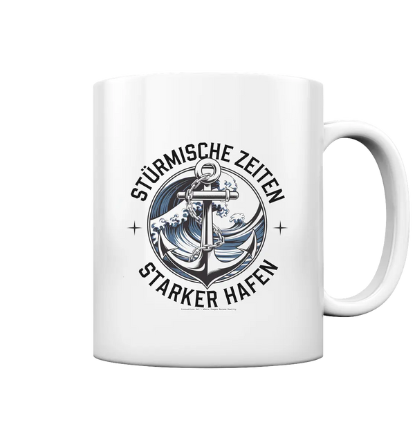 Stürmische Zeiten - Starker Hafen - Tasse glossy Bright Lights Arts