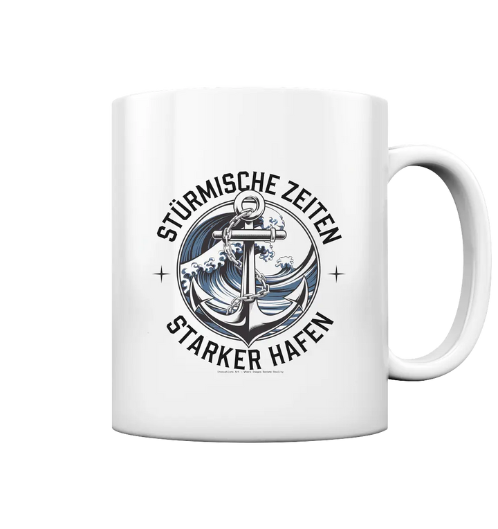 Stürmische Zeiten - Starker Hafen - Tasse glossy Bright Lights Arts