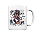 Swinging 60s Gitarristin mit Retro-Vibes - Tasse glossy Bright Lights Arts
