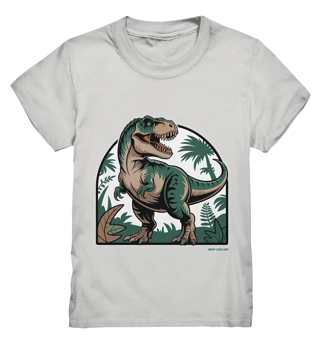 T-Rex in the Jungle - Kids Premium Shirt Bright Lights Arts