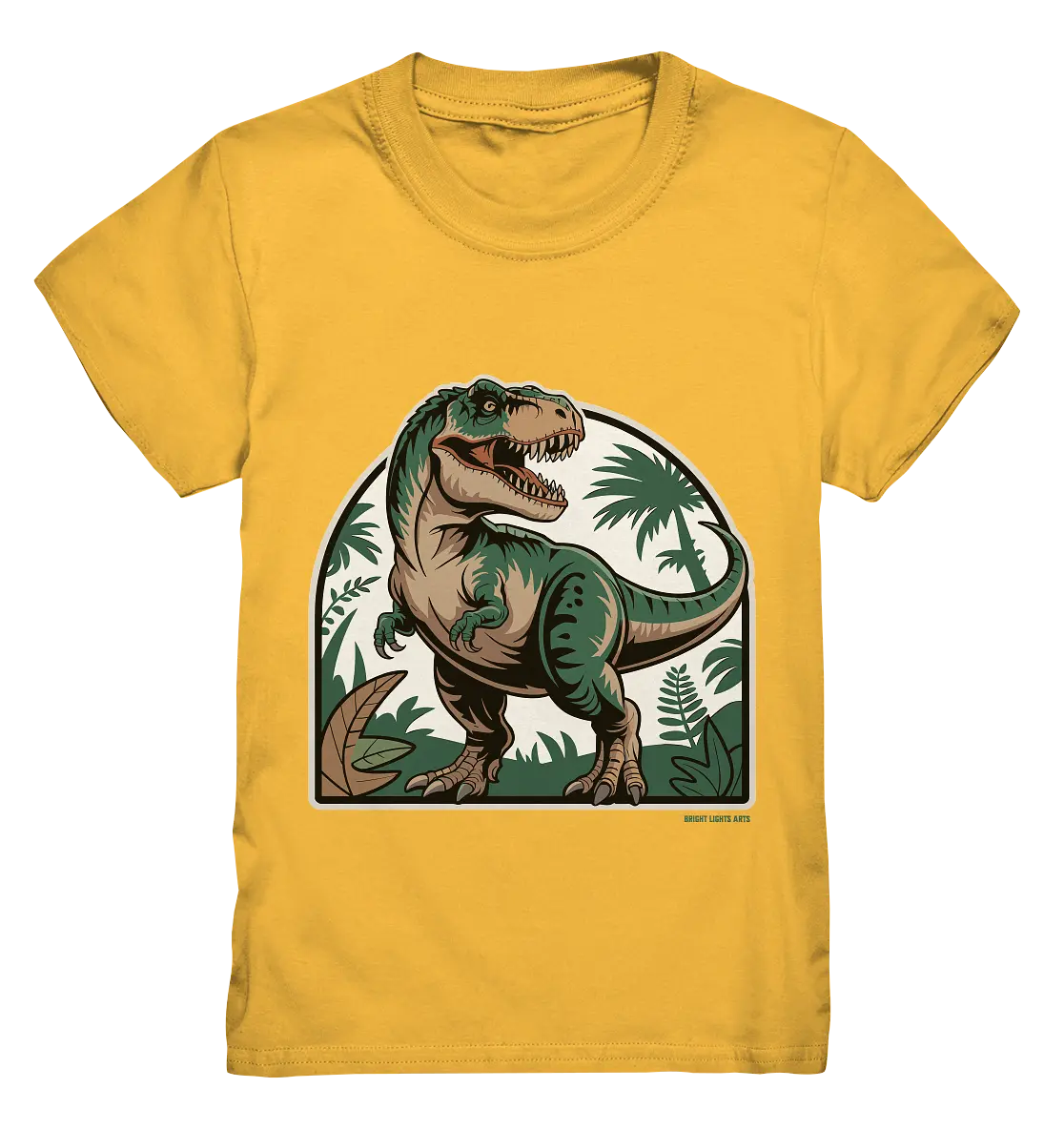 T-Rex in the Jungle - Kids Premium Shirt Bright Lights Arts