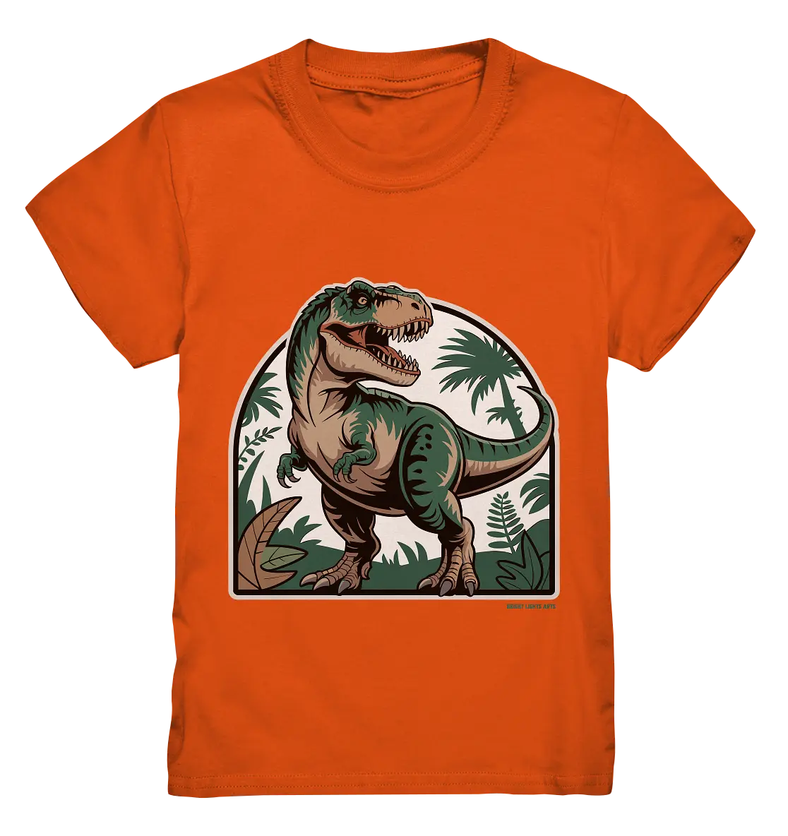 T-Rex in the Jungle - Kids Premium Shirt Bright Lights Arts