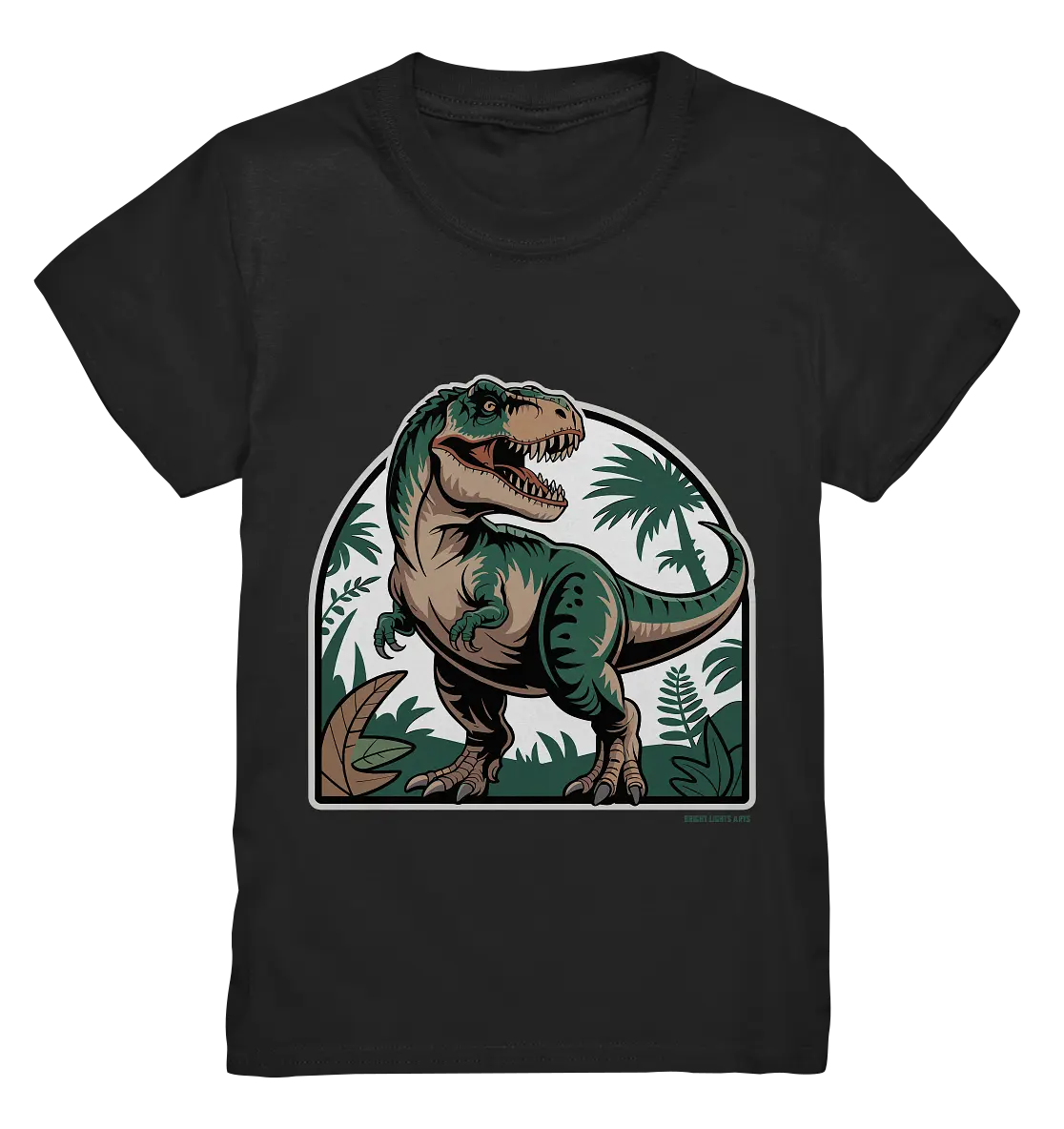 T-Rex in the Jungle - Kids Premium Shirt Bright Lights Arts
