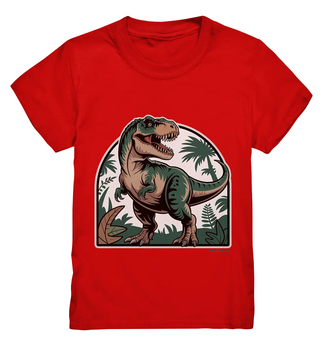 T-Rex in the Jungle - Kids Premium Shirt Bright Lights Arts