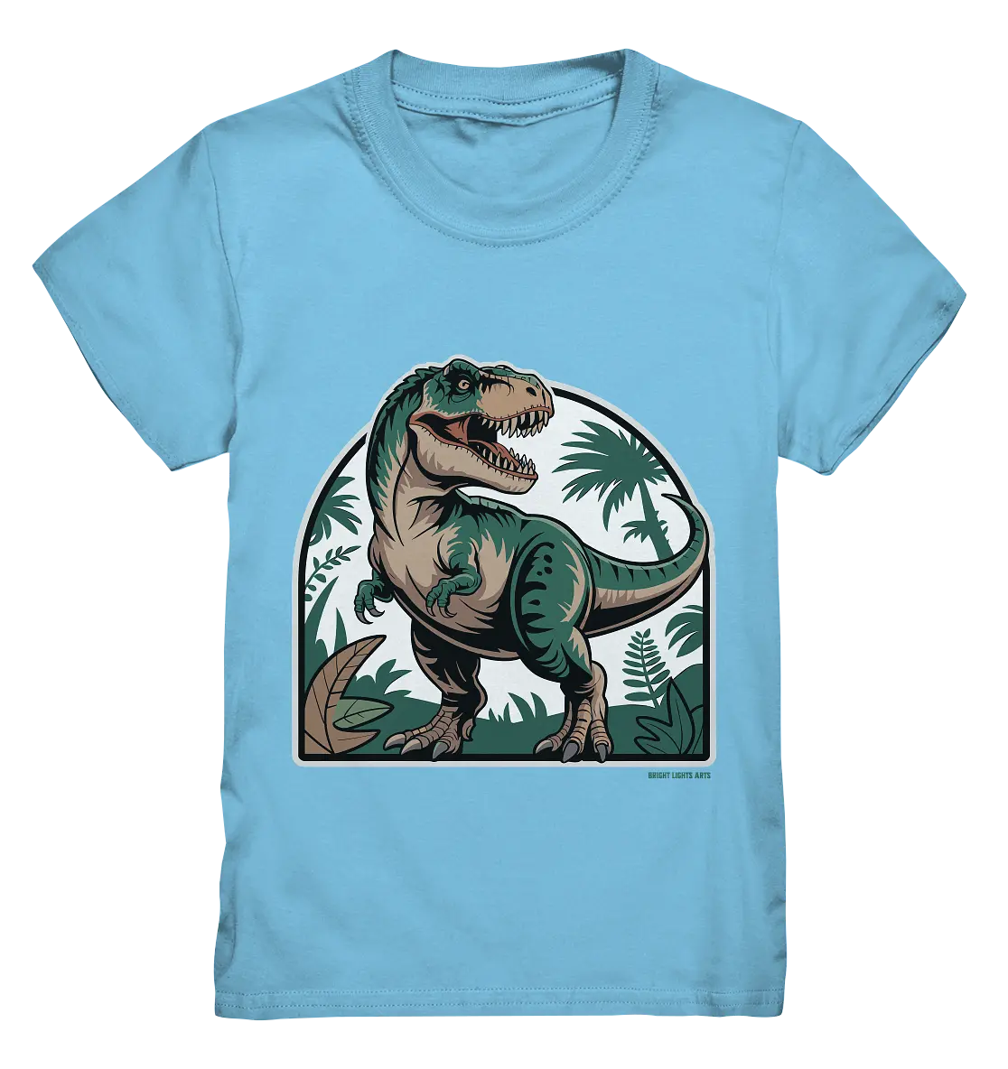 T-Rex in the Jungle - Kids Premium Shirt Bright Lights Arts