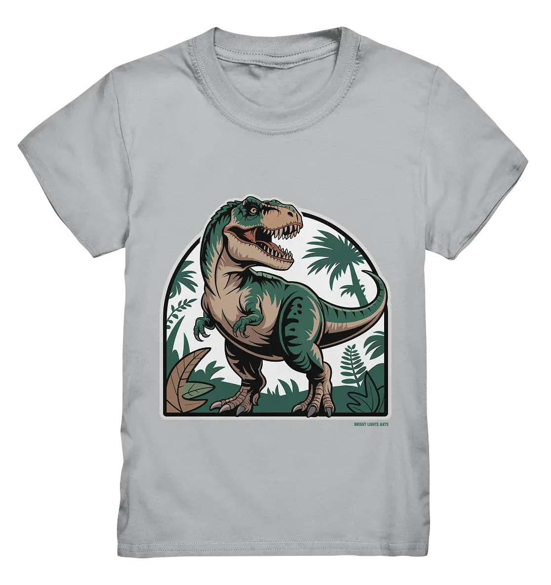 T-Rex in the Jungle - Kids Premium Shirt Bright Lights Arts