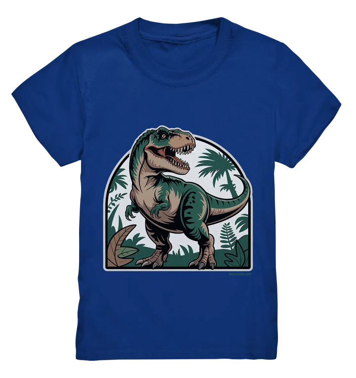 T-Rex in the Jungle - Kids Premium Shirt Bright Lights Arts
