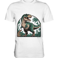 T-Rex in the Jungle - Premium Shirt Bright Lights Arts