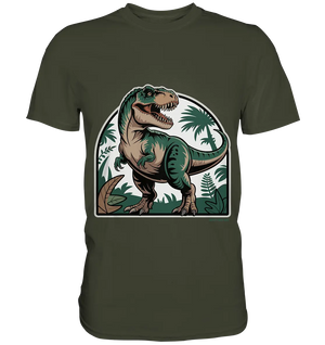 T-Rex in the Jungle - Premium Shirt Bright Lights Arts