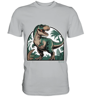 T-Rex in the Jungle - Premium Shirt Bright Lights Arts
