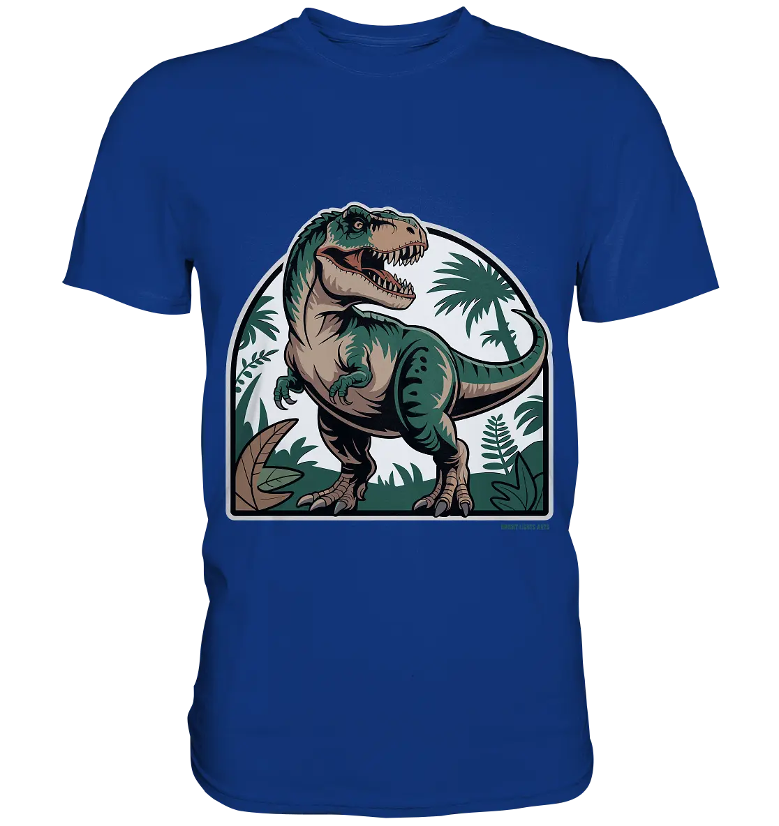 T-Rex in the Jungle - Premium Shirt Bright Lights Arts