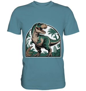 T-Rex in the Jungle - Premium Shirt Bright Lights Arts