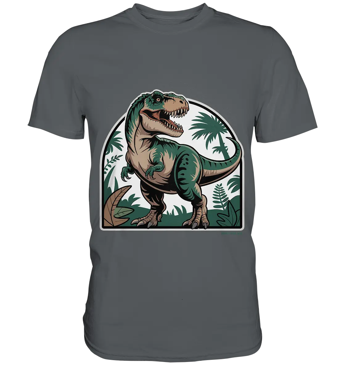 T-Rex in the Jungle - Premium Shirt Bright Lights Arts