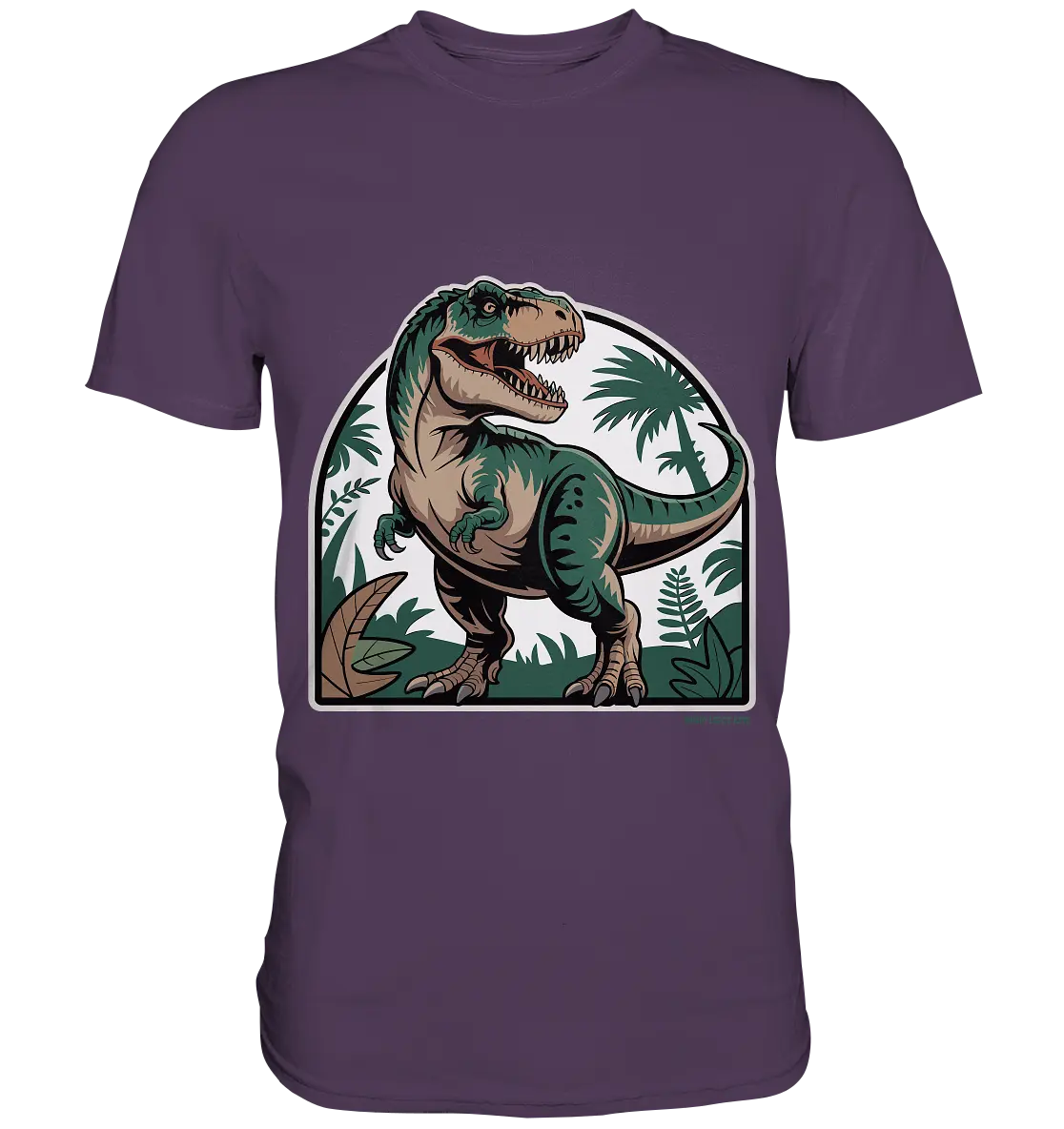 T-Rex in the Jungle - Premium Shirt Bright Lights Arts