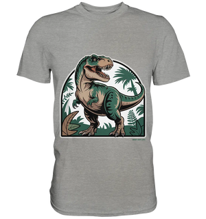 T-Rex in the Jungle - Premium Shirt Bright Lights Arts