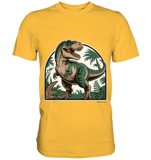 T-Rex in the Jungle - Premium Shirt Bright Lights Arts