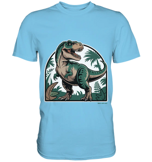 T-Rex in the Jungle - Premium Shirt Bright Lights Arts