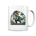 T-Rex in the Jungle - Tasse glossy Bright Lights Arts