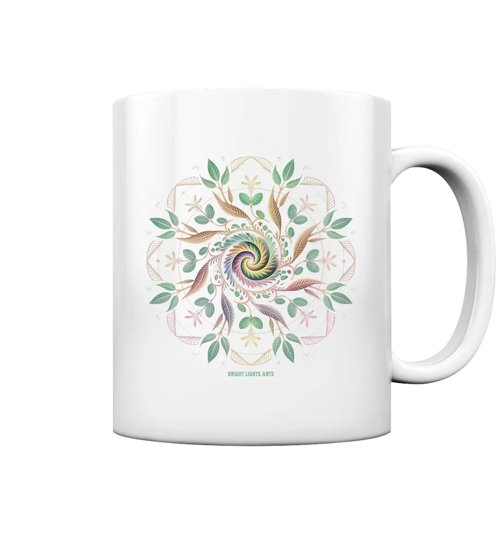 Terra Lumina – Leuchtendes Mandala aus Erde, Licht & Leben - Tasse glossy Bright Lights Arts