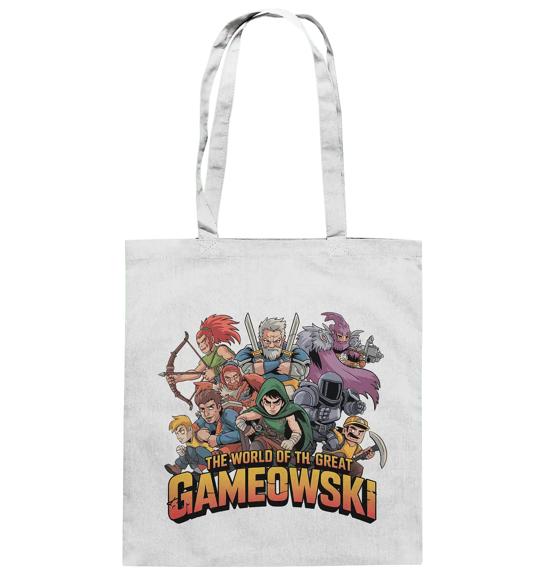 The Great Gameowski – Comic - Gaming - Abenteuer in epischer Farbwelt - Baumwolltasche - Bright Lights Arts